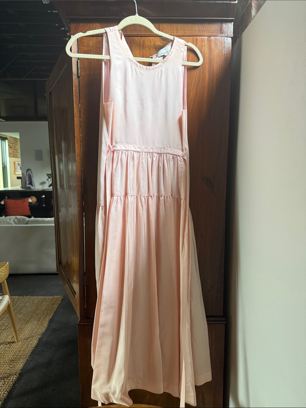 3.1 Phillip Lim Light Pink Sleeveless Tiered Maxi Dress